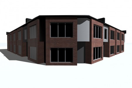 Penzión bol navrhovaný ako pavlačová drevostavba